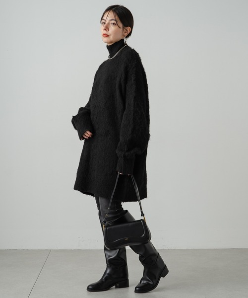 「LOUNGEDRESS」 ニットワンピース FREE グレー レディース_画像6