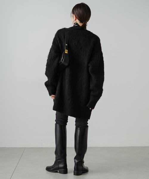 「LOUNGEDRESS」 ニットワンピース FREE グレー レディース_画像7