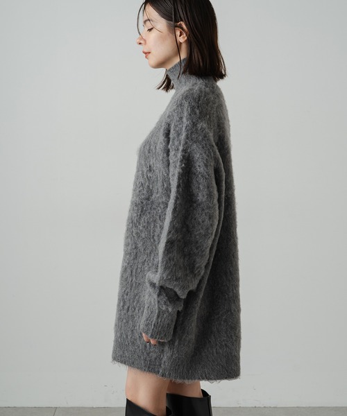 「LOUNGEDRESS」 ニットワンピース FREE グレー レディース_画像9