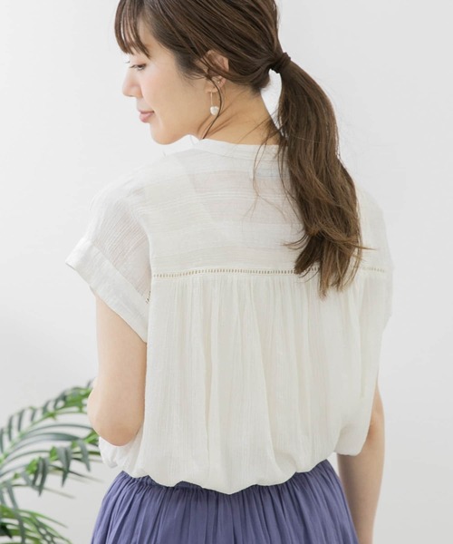 「URBAN RESEARCH Sonny Label」 半袖ブラウス FREE オフホワイト レディース_画像3