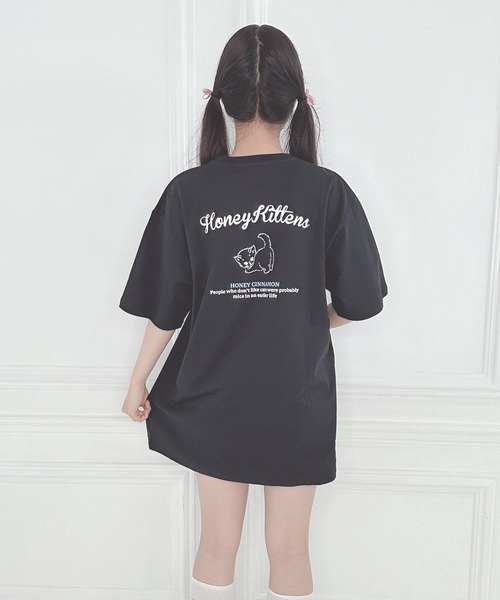 「Honey Cinnamon」 半袖Tシャツ FREE サックスブルー レディース_画像4
