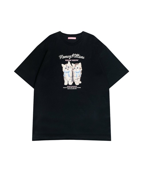 「Honey Cinnamon」 半袖Tシャツ FREE サックスブルー レディース_画像5