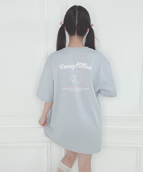 「Honey Cinnamon」 半袖Tシャツ FREE サックスブルー レディース_画像9