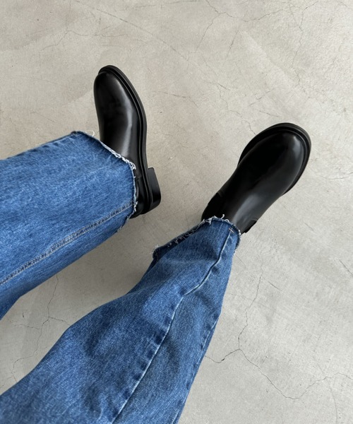 「CANAL JEAN」 デニムパンツ MEDIUM ブラック レディース_画像3