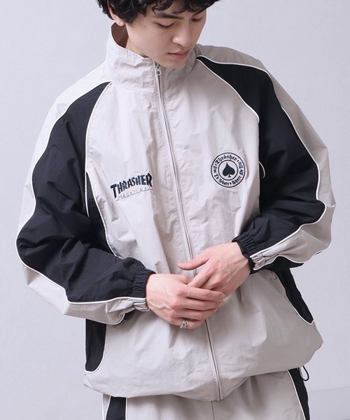 THRASHER（スラッシャー） ナイロンブルゾン L ライトグレー メンズ