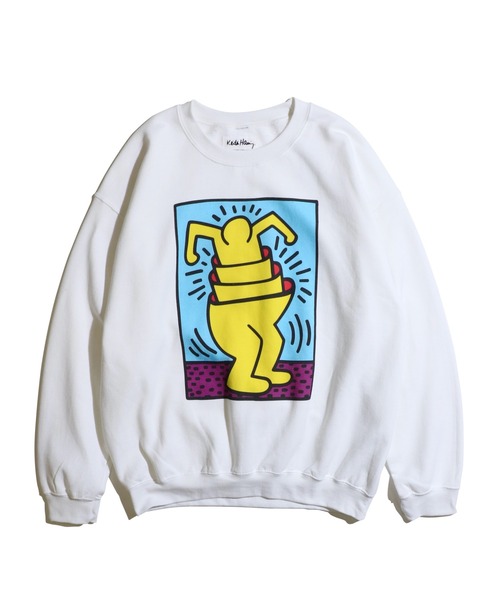 「Keith Haring」 スウェットカットソー MEDIUM ブラック メンズ_画像2