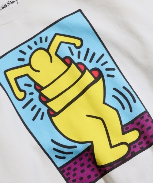 「Keith Haring」 スウェットカットソー MEDIUM ブラック メンズ_画像5