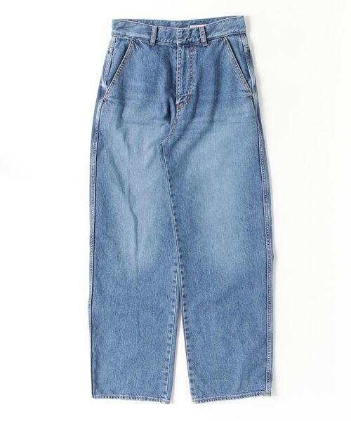 ワイドパンツ ジーンズ デニム デニムパンツ 11.5oz ナチュラルスラブバルーンデニムパンツ レディースの画像