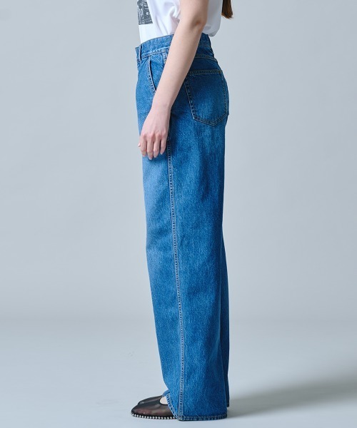 ワイドパンツ ジーンズ デニム デニムパンツ 11.5oz ナチュラルスラブバルーンデニムパンツ レディースの画像