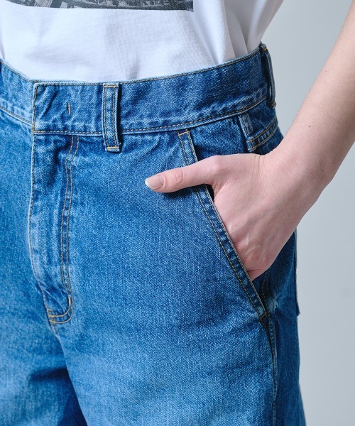 ワイドパンツ ジーンズ デニム デニムパンツ 11.5oz ナチュラルスラブバルーンデニムパンツ レディースの画像