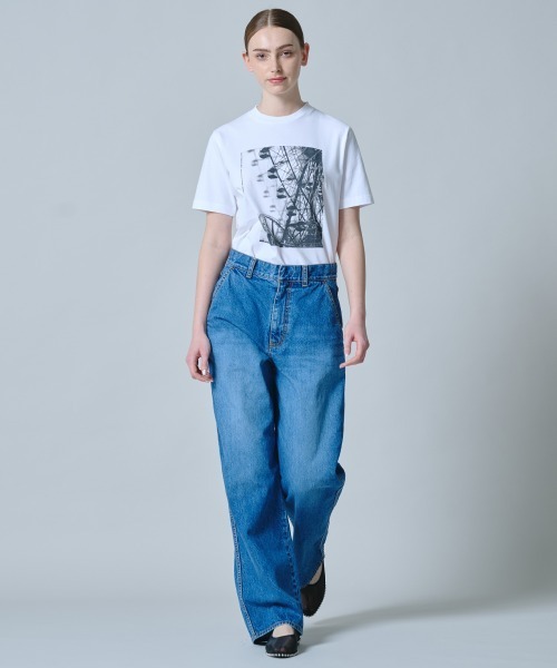 ワイドパンツ ジーンズ デニム デニムパンツ 11.5oz ナチュラルスラブバルーンデニムパンツ レディースの画像