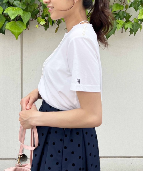 「PICCIN PERLA」 半袖カットソー M ブラック レディース_画像3
