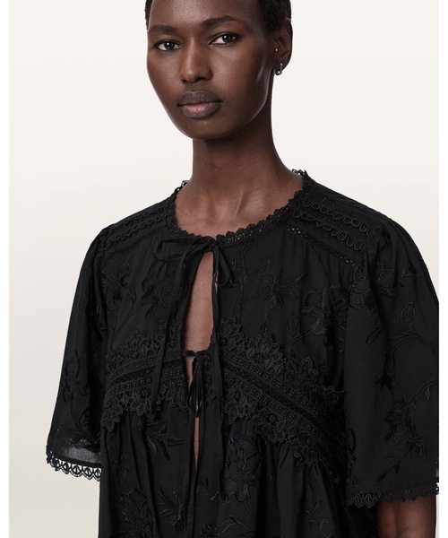 ALLSAINTS（オールセインツ） LILLITH EMBROIDERED SHORT SLEEVE TOP