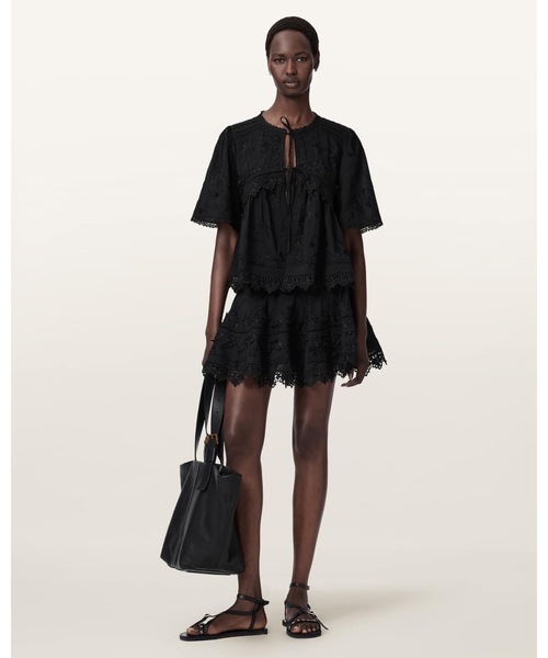 ALLSAINTS（オールセインツ） LILLITH EMBROIDERED SHORT SLEEVE TOP