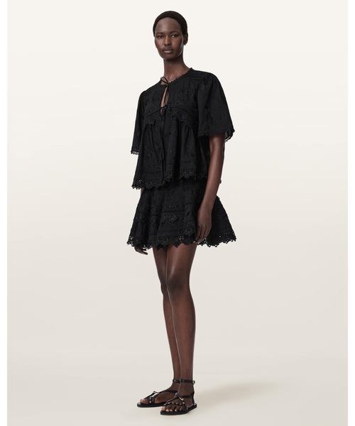 ALLSAINTS（オールセインツ） LILLITH EMBROIDERED SHORT SLEEVE TOP