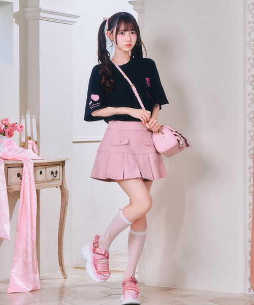 ReAmour スカート ウエストロゴプリーツスカート : ZOZOTOWN Yahoo!店
