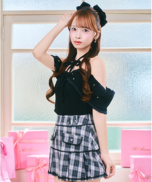 ReAmour スカート ウエストロゴプリーツスカート : ZOZOTOWN Yahoo!店