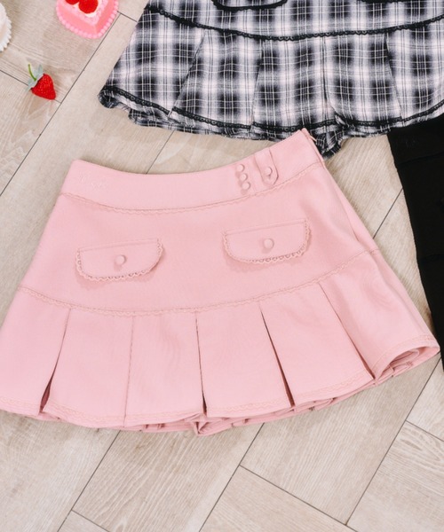 ReAmour スカート ウエストロゴプリーツスカート : ZOZOTOWN Yahoo!店