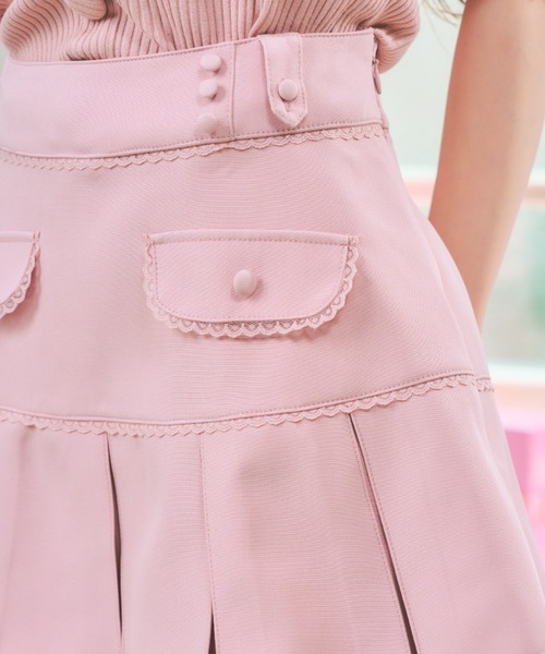 ReAmour スカート ウエストロゴプリーツスカート : ZOZOTOWN Yahoo!店