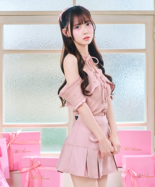 ReAmour スカート ウエストロゴプリーツスカート : ZOZOTOWN Yahoo!店