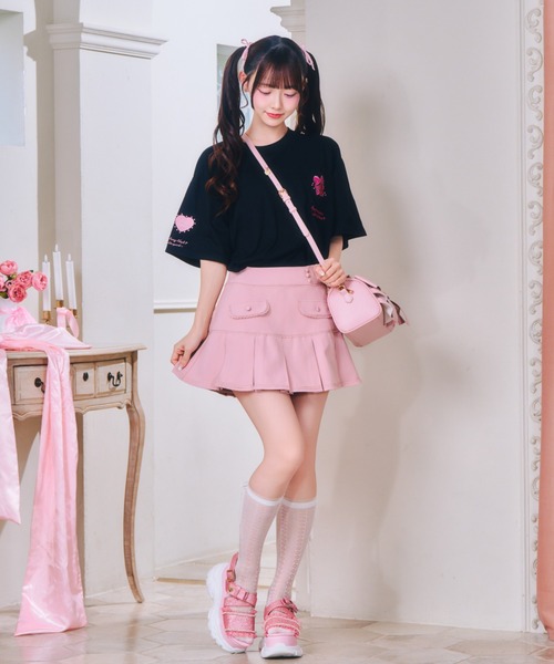 ⭐︎TFW49☆新品ピンクスカート ReAmour スカート ウエストロゴプリーツスカート : ZOZOTOWN Yahoo!店