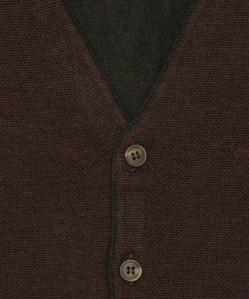 「TOKYO SHIRTS」 ニットベスト M ダークブラウン メンズ_画像2