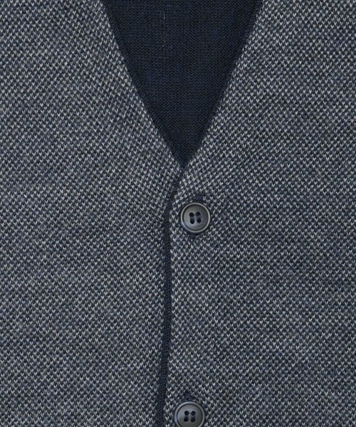 「TOKYO SHIRTS」 ニットベスト M ダークブラウン メンズ_画像4