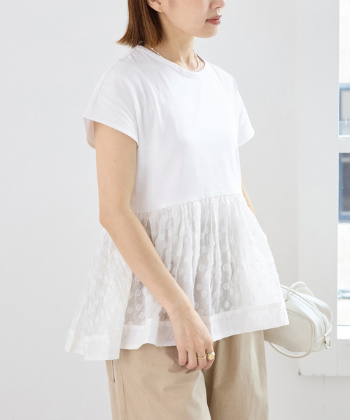 Torrazzo Donna（トラッゾドンナ） tシャツ 半袖 ドットTシャツ 