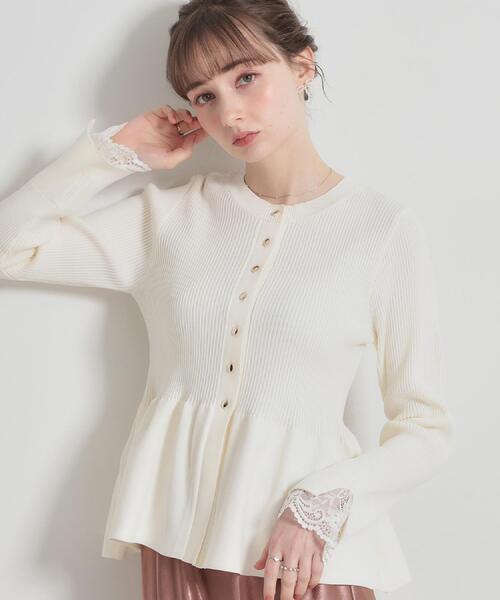 「couture brooch」 カーディガン 42 オフホワイト レディース_画像3
