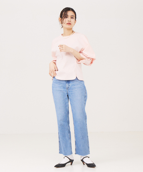 「Rouge vif」 長袖ブラウス フリー サックスブルー レディース_画像8
