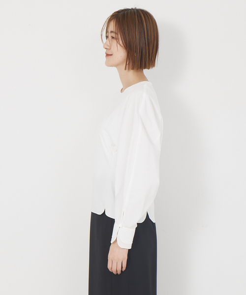 「Rouge vif」 長袖ブラウス フリー サックスブルー レディース_画像9