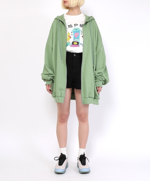 「PUNYUS」 ジップアップパーカー 2 パープル レディース_画像3