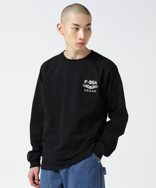 AVIREX tシャツ 「WEB＆DEPOT限定」EMBROIDERY L/S T-SHIRT