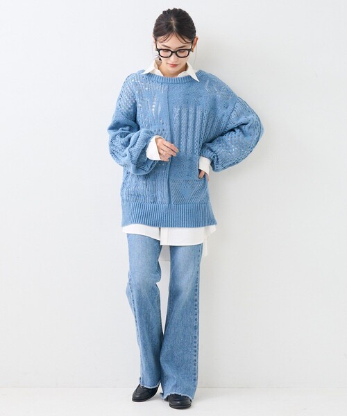 ニット セーター 2WAY リボン 透かしニット レディース | FREAK'S STORE | 04