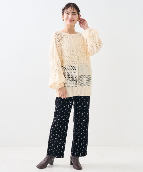 ニット セーター 2WAY リボン 透かしニット レディース | FREAK'S STORE | 18