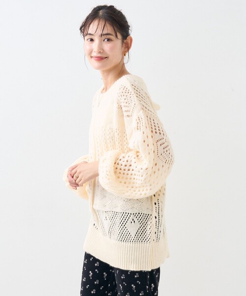 ニット セーター 2WAY リボン 透かしニット レディース | FREAK'S STORE | 22