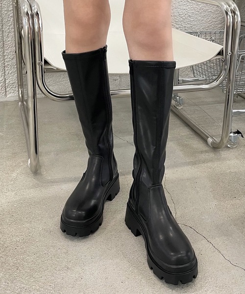 STU__JP　RP8　合皮　ロング　その２ SHISKY レディース スタッズ ラウンドファスナー 長財布 ロング