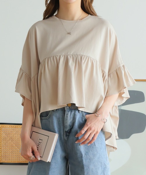 tシャツ 半袖 ハーフスリーブティアードTシャツ レディース : ZOZOTOWN