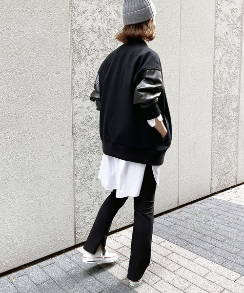 Spick & Span」 スタジャン 36 ブラック レディース : 80876260 