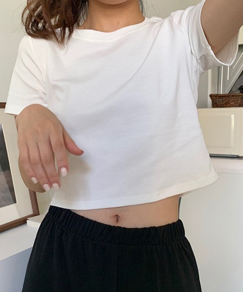 ヒスミニ　新作完売Tシャツ　ショート丈Tシャツ ヘソだし miniministore tシャツ ショート丈tシャツ へそ出し 8色 夏