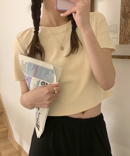 miniministore｜ショート丈トップス レディース へそ出し