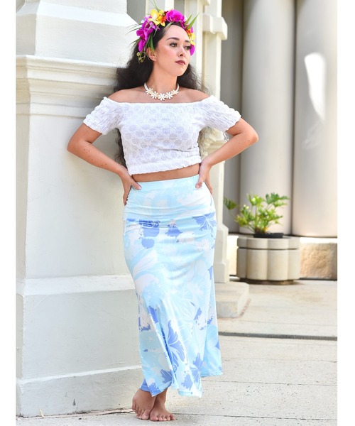 Maunaloa（マウナロア） ロング スカート 「Maunaloa」Ocean Blue Bird