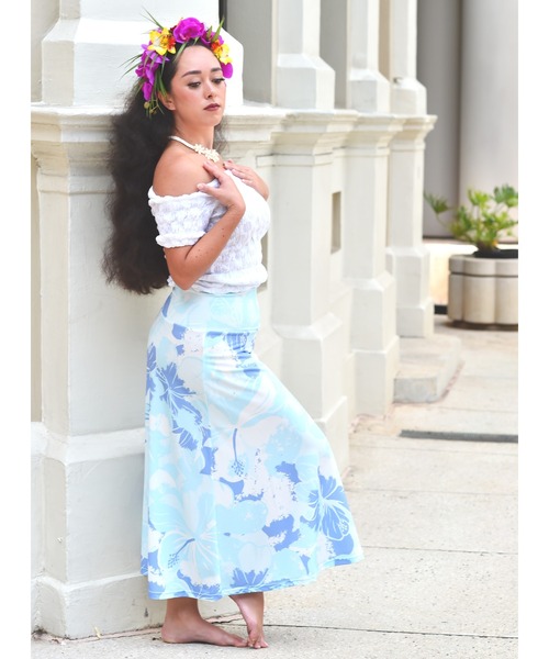 Maunaloa（マウナロア） ロング スカート 「Maunaloa」Ocean Blue Bird