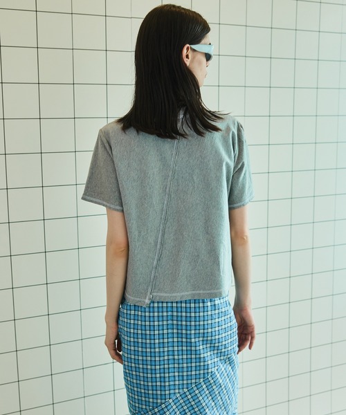 tシャツ Tシャツ レディース Outseam Bicolor T-shirt/アウトシームバイカラーTシャツ「MAISON SPECIAL/メゾンス｜zozo｜08