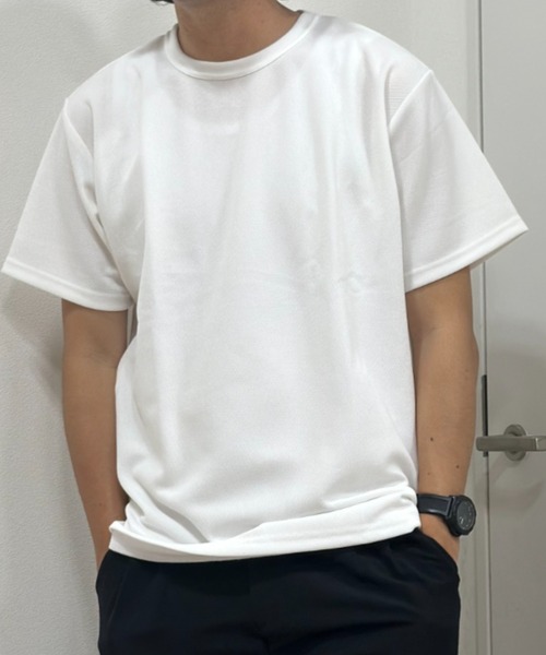 NAVY tシャツ 倍速ドライ 鹿の子ショートスリーブTシャツ メンズ