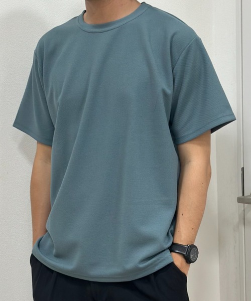 NAVY tシャツ 倍速ドライ 鹿の子ショートスリーブTシャツ メンズ