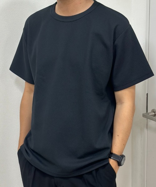 NAVY tシャツ 倍速ドライ 鹿の子ショートスリーブTシャツ メンズ