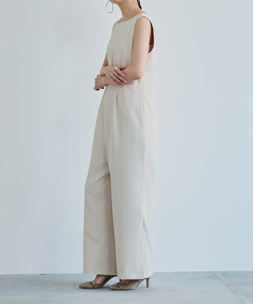 はぐ【Sirin】新品 リネンライクベアオールインワン ベージュ Sサイズ Sirin オールインワン Sirin定番 バックシャンオールインワン