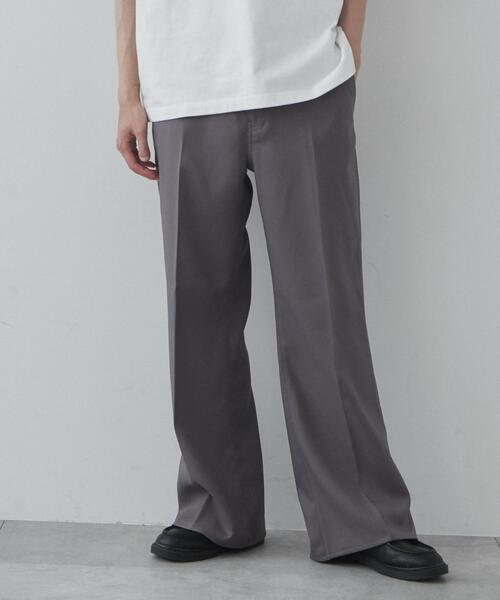 メンズ フィット フレア トラウザーズ THE STANDARD スラックス WEGO/ルーズフィットフレアトラウザー