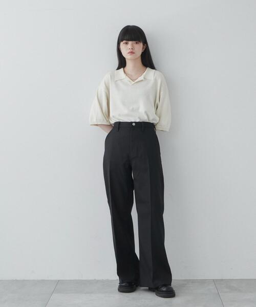 THE STANDARD スラックス WEGO/ルーズフィットフレアトラウザー